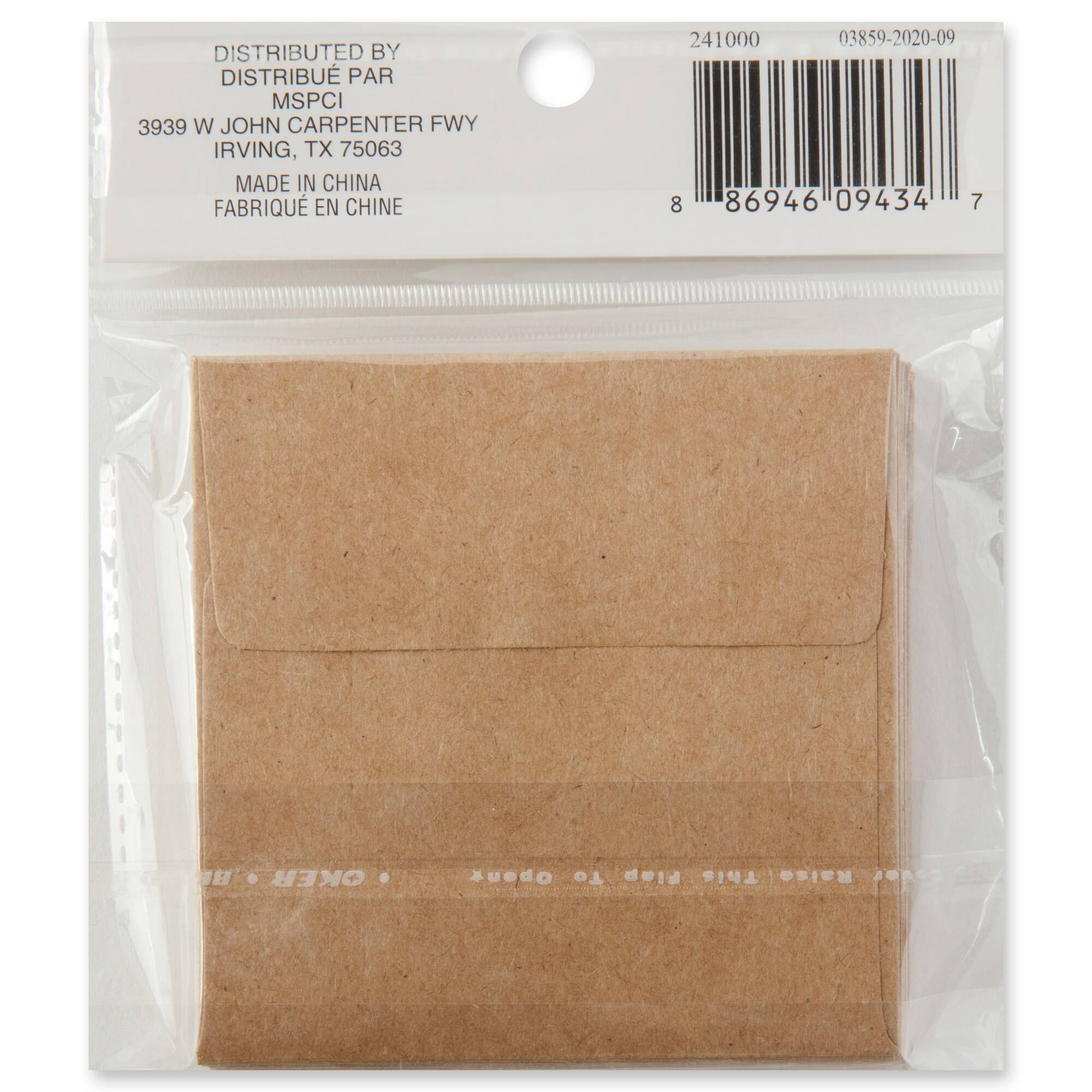 Kraft Blank Envelope by Recollections™, 3.25" x 3.25"